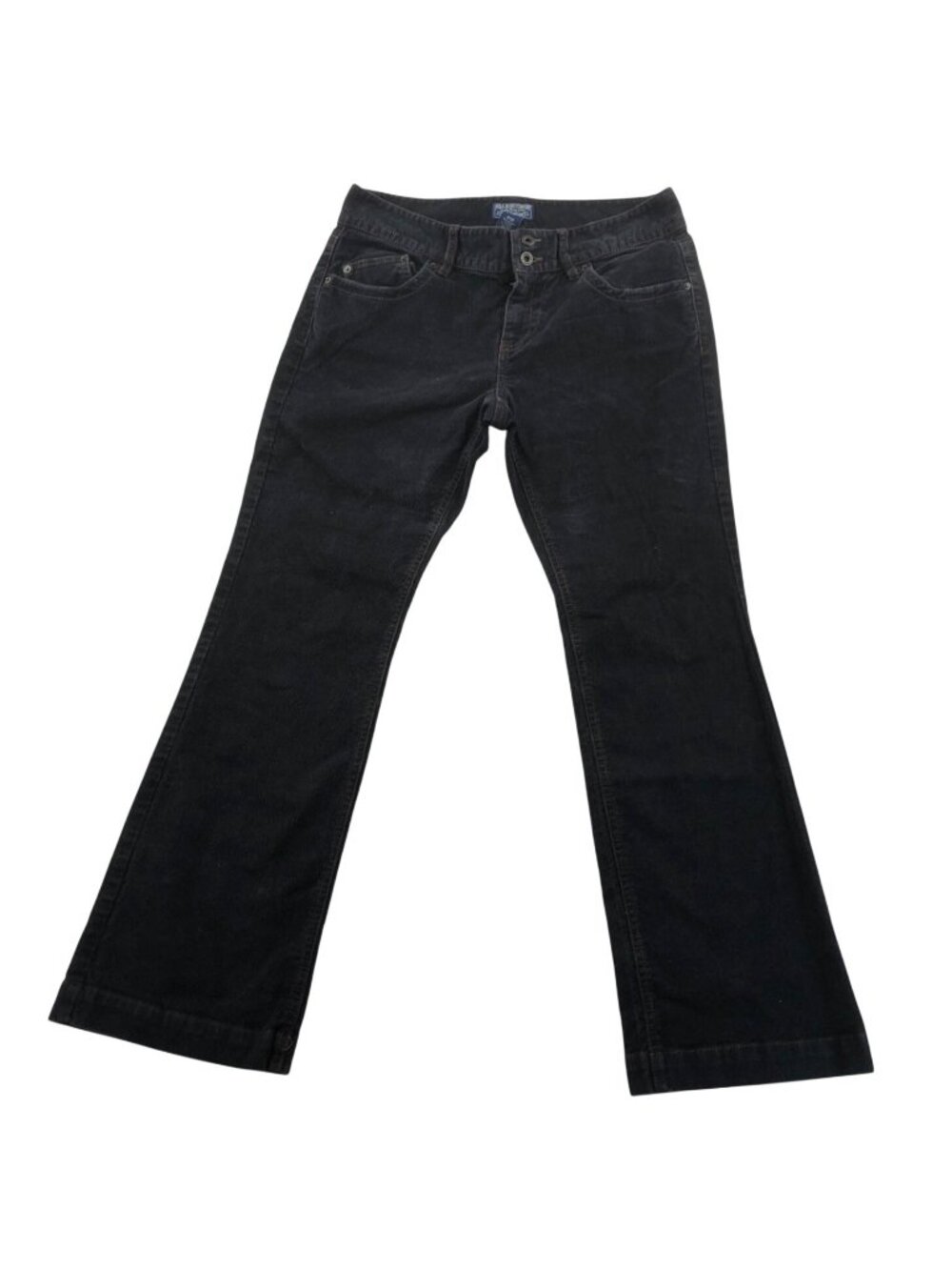 Polo Jeans Co Womens Wendy Jean Corduroy Pants Size 8x30 Black Mid Rise Bootcut